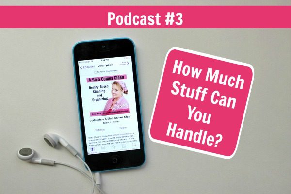podcast 3 How Much Stuff Can You Handle at ASlobComesClean.com title