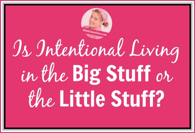 Is Intentional Living in the Big Stuff or the Little Stuff title at ASlobComesClean.com