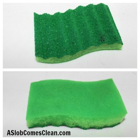 Sponge from Clutter Cleaner Non-Toxic Heavy Duty Cleaner Still in Great Shape - Review at ASlobComesClean.com