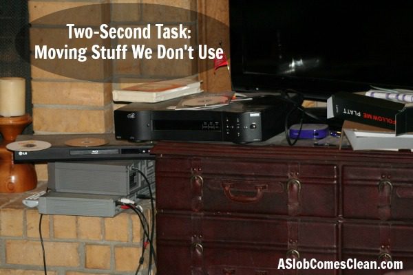 Two Second Task Moving Stuff We Don't Use at ASlobComesClean.com