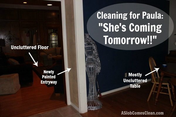 Paula is coming tomorrow!! ASlobComesClean.com