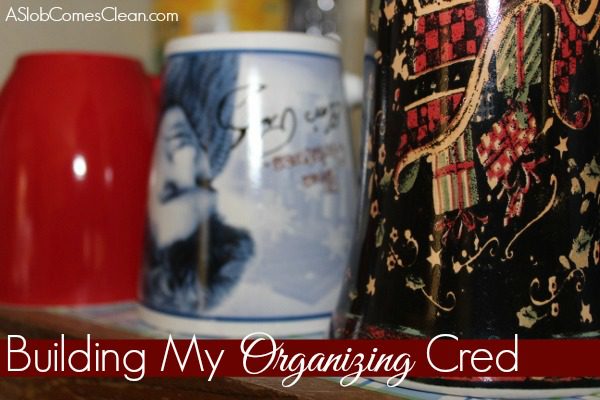 Building My Organizing Credibility with Hubby at ASlobComesClean.com