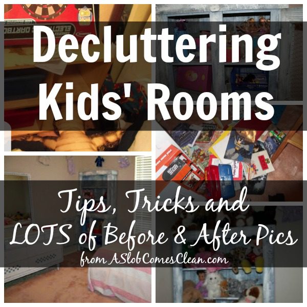 How to Declutter a Kid's Bedroom at ASlobComesClean.com