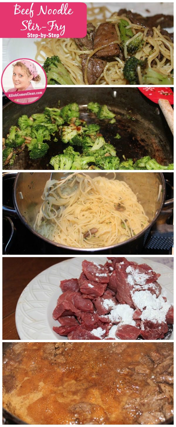 Beef Noodle Stir-Fry step by step at ASlobComesClean.com