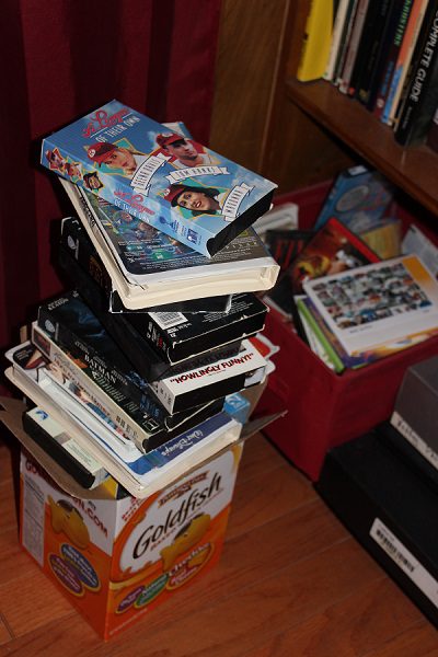 Decluttered VHS Tapes ASlobComesClean.com