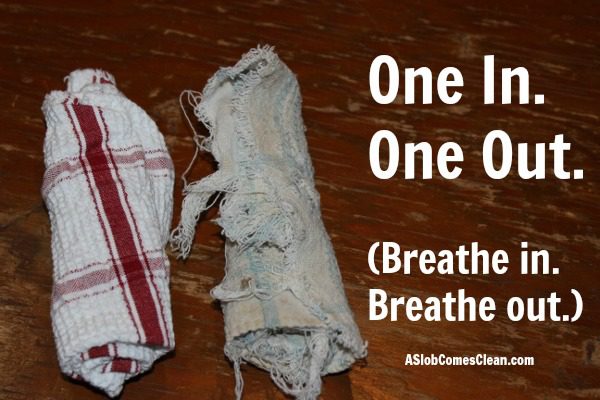 One In. One Out. (Breathe in. Breathe Out.) at ASlobComesClean.com