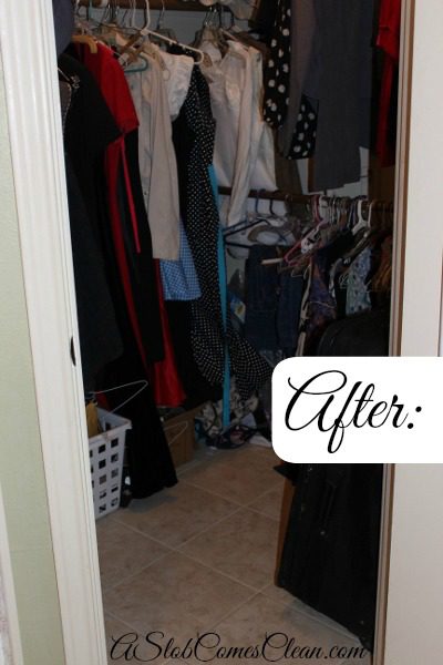 Photo- After Picture of Closet with Floor Clear at ASlobComesClean.com