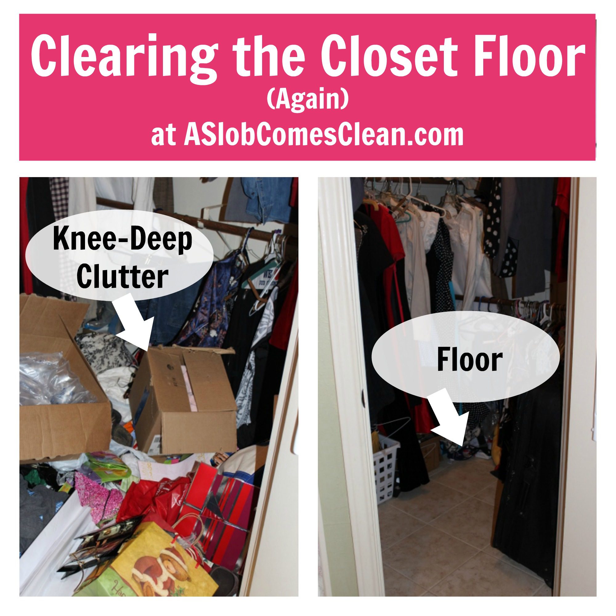 Photo - Clearing the Closet Floor (again) at ASlobComesClean.com