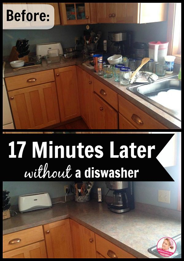 Do the Dishes without a dishwasher 17 minutes later a reader story at ASlobComesClean.com