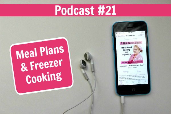 Podcast 21 Meal Plans & Freezer Cooking at ASlobComesClean.com