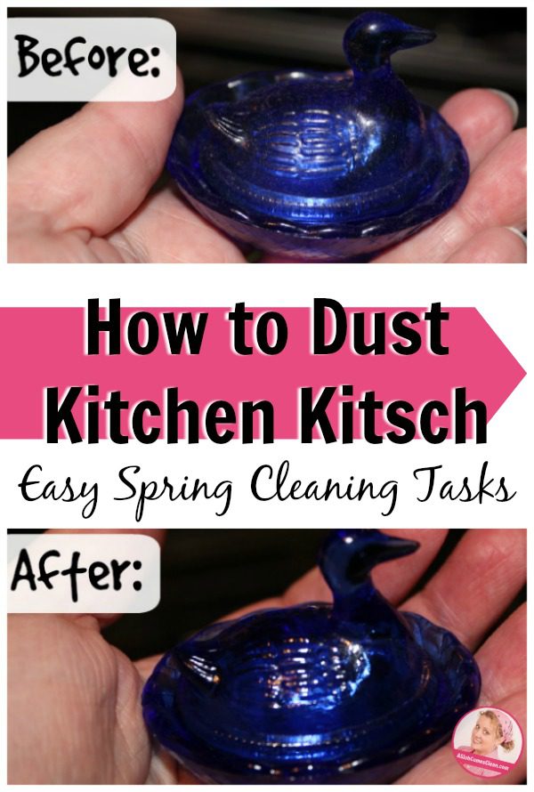 How to Dust Kitchen Kitsch - Easy Spring Cleaning Tasks at ASlobComesClean.com