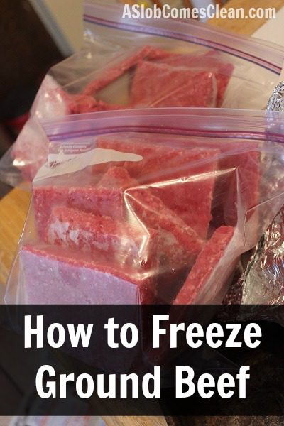How to Freeze Ground Beef (Super Easy!) at ASlobComesClean.com