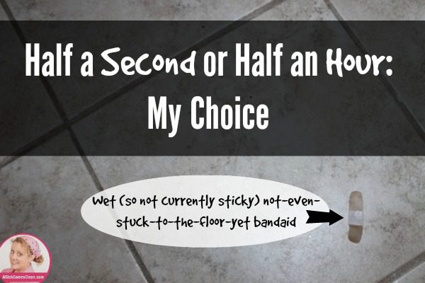 Should I spend half-a-second now or leave it and spend half-an-hour later? at ASlobComesClean.com