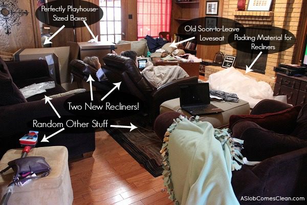 Photo - So Many Reasons for My Cluttered Living Room at ASlobComesClean.com