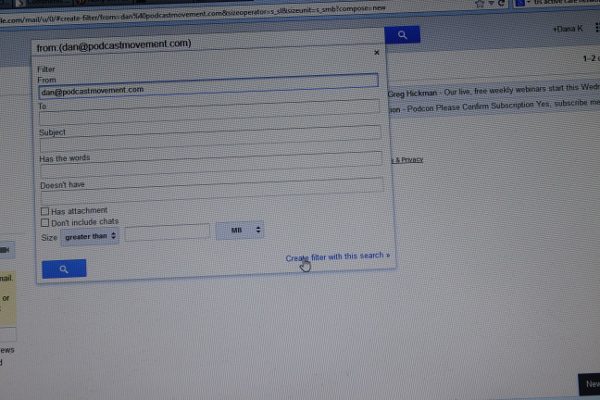 Filtering Email in Gmail