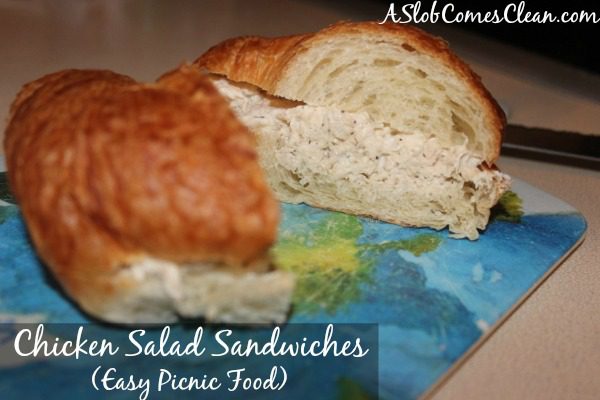 Super Easy Chicken Salad Sandwiches (Perfect for Picnics) at ASlobComesClean.com