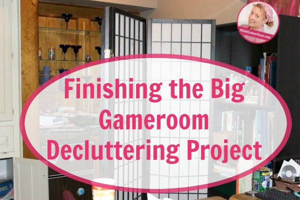 finishing gameroom project at ASlobComesClean.com