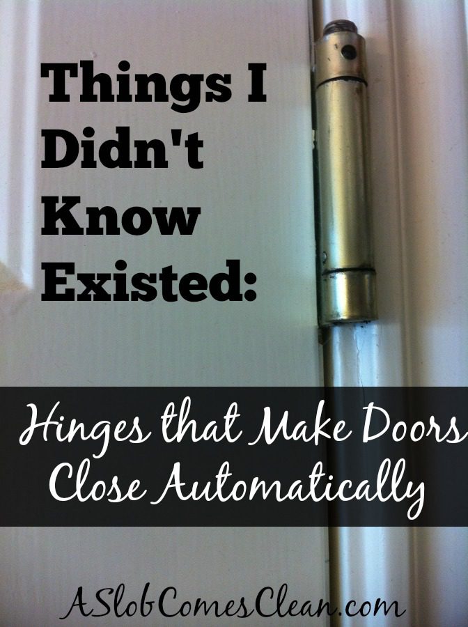 Automatic Door-Closing Hinges (Who Knew?) at ASlobComesClean.com