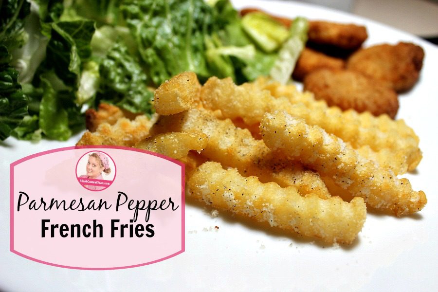 Parmesan Pepper Seasoned French Fries title at ASlobComesClean.com