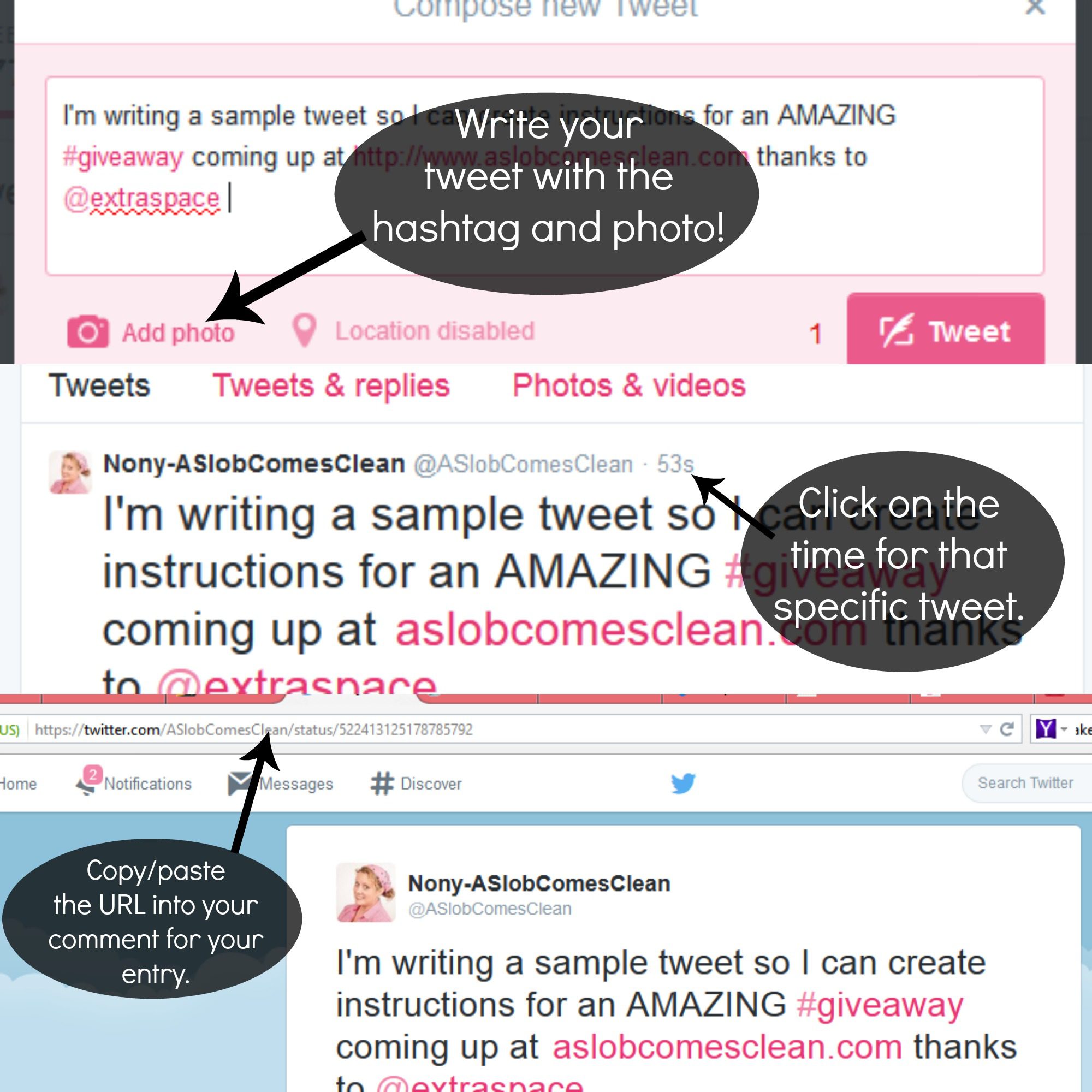 How to get the url of a specific tweet