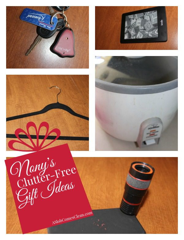 Clutter Free Gift ideas at ASlobComesClean.com