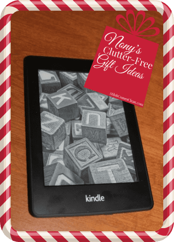 Kindle - My Favorite Clutter Free GIft at ASlobComesClean.com