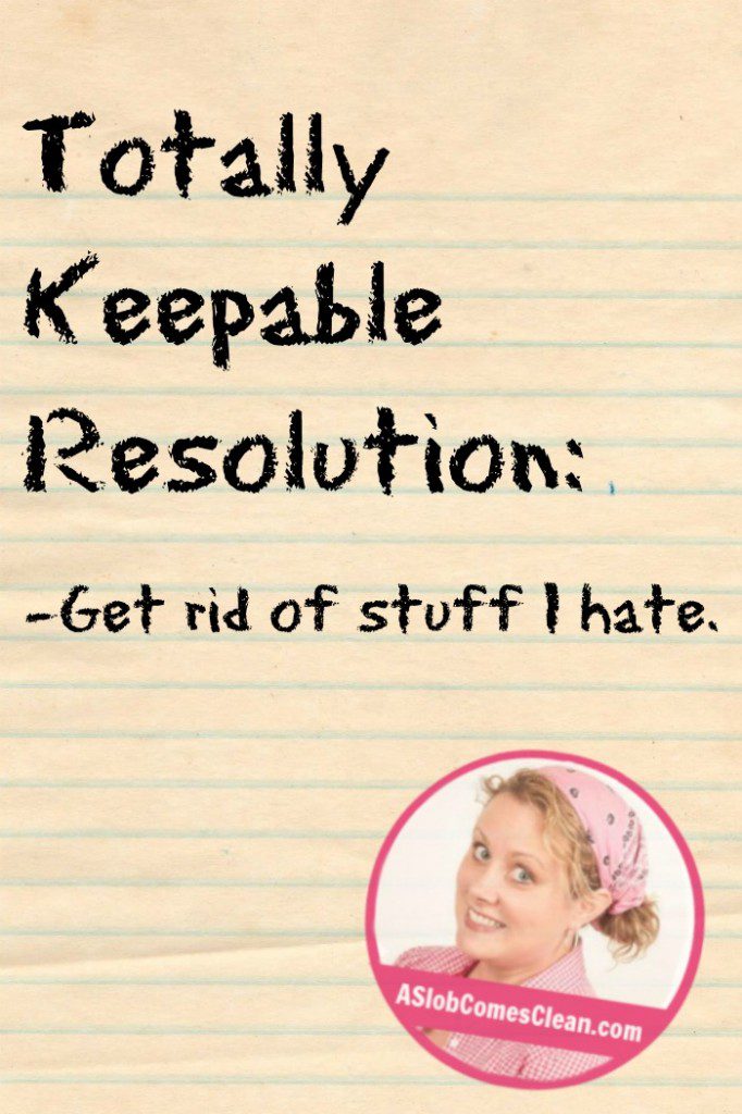 Need a resolution you can keep Get ideas at ASlobComesClean.com