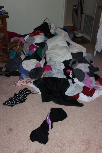 Blergh. Laundry Mountain Fell and Formed Laundry Ocean. ASlobComesClean.com