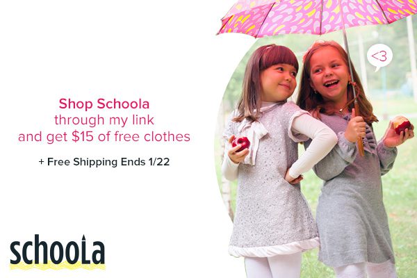 Get free shipping and $15 in credit for new customers at Schoola through Jan 22, 2015