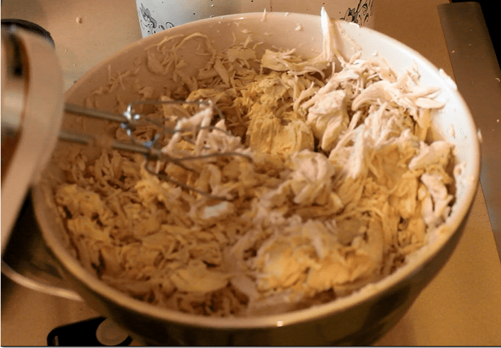 Shredding Chicken Pre-Cooked in Bulk at ASlobComesClean