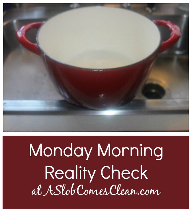 Monday Morning Reality Check at ASlobComesClean.com