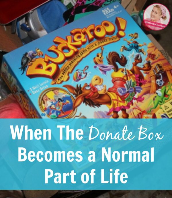 When the Donate Box Becomes a Normal Part of Life at ASlobComesClean.com