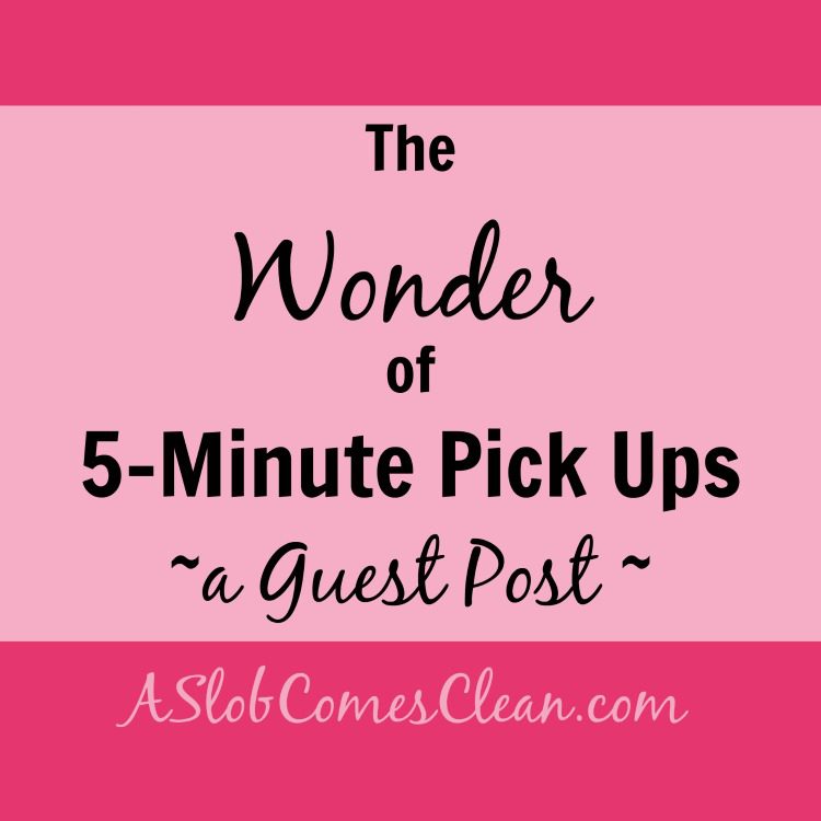 the Wonder of 5 Minute Pick Ups A Guest Post - A Slob Comes Clean