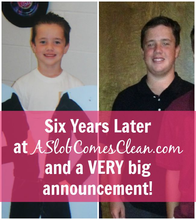 Six Years of Blogging and a VERY Big Announcement at ASlobComesClean.com
