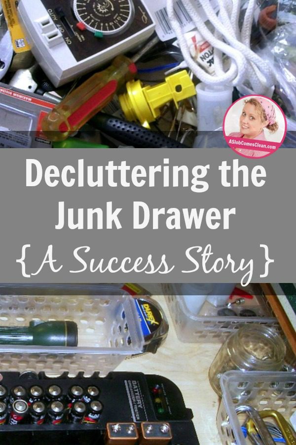 Decluttering the Junk Drawer - A Success Story Guest Post at ASlobComesClean.com