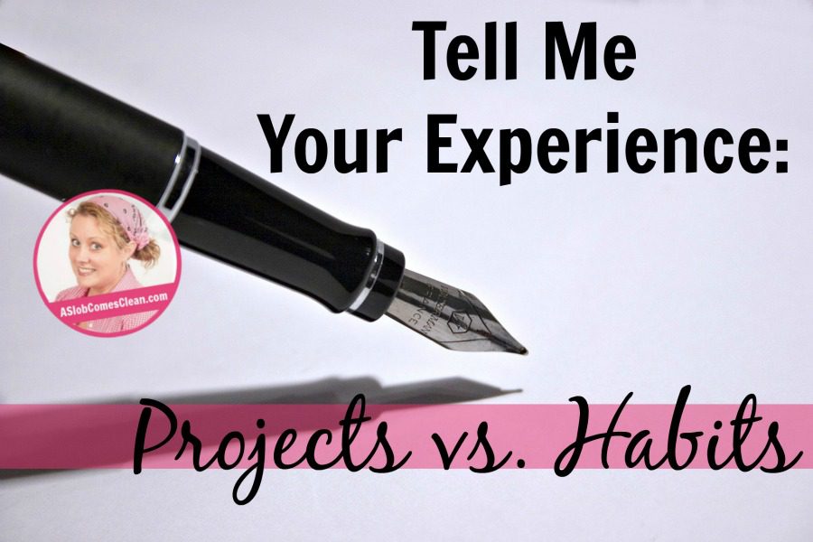 tell me your experience Projects vs. Habits at ASlobComesClean.com