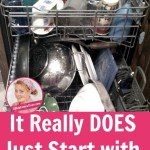 It really does just start with clean dishes pin at ASlobComesClean.com