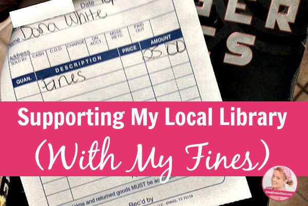 Supporting My Local Library (With My Fines) at ASlobComesClean.com