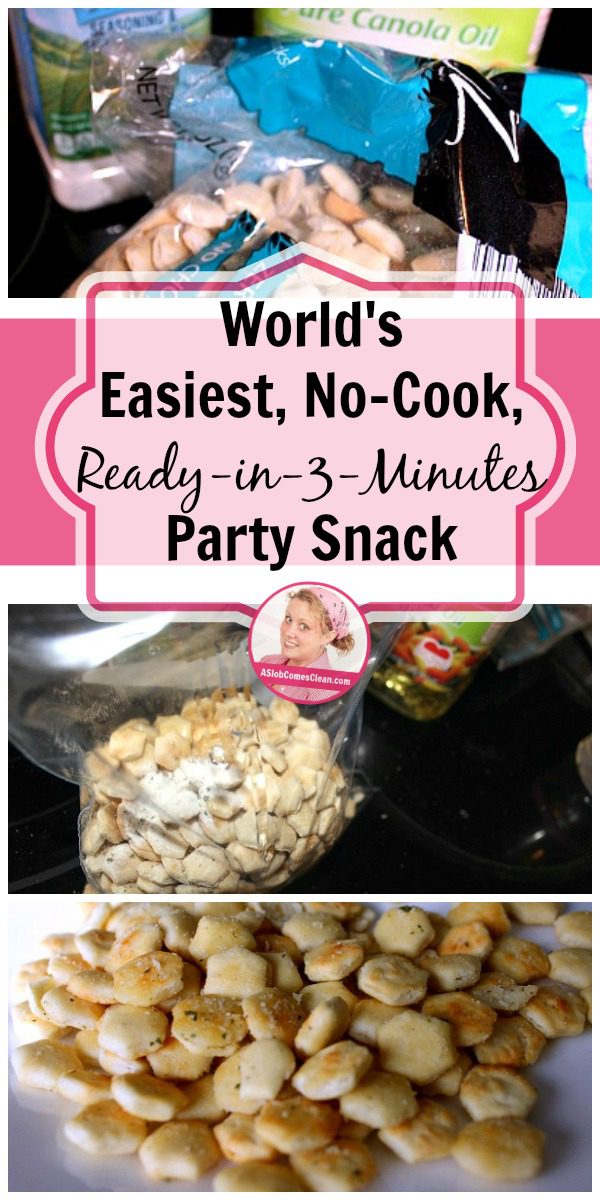 World's Easiest, No-Cook, Ready-in-3-Minutes Party Snack pin at ASlobComesClean.com