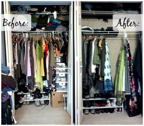 Reader Closet Declutter at ASlobComesClean.com