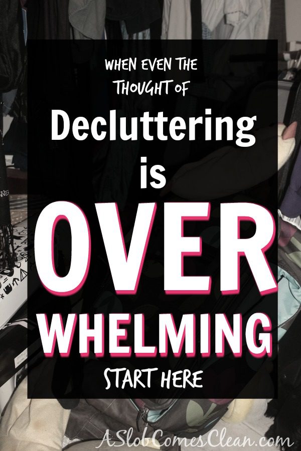 If even thinking about decluttering is overwhelming, this is the place to get started decluttering your home.