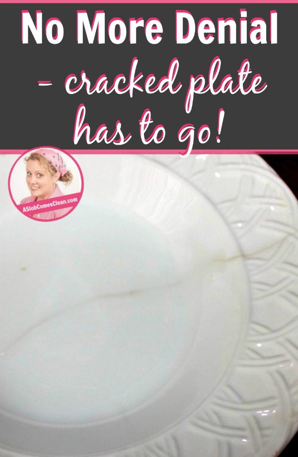 Time to Go - When the Plate's Crack Can No Longer Be Pretended Away pin at ASlobComesClean.com