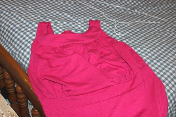 decluttering clothes pink dress at A slobComesClean.com