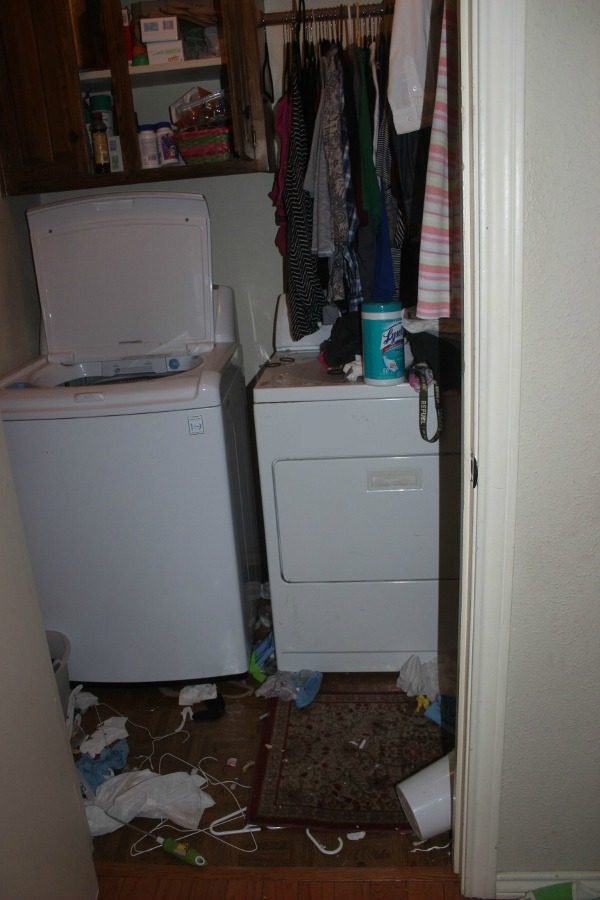 Messy Laundry Room Before Picture