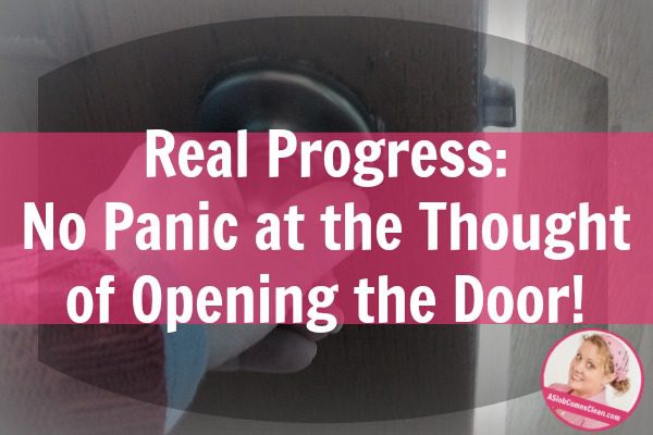 Real Progress No Panic at the Thought of Opening the Door! from our mailbox at ASlobComesClean.com