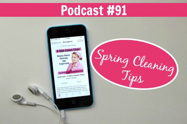 podcast 91 Spring Cleaning Tips at ASlobComesClean.com