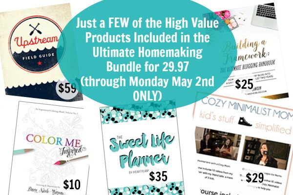 A Few of the High Value Products Included in the Ultimate Homemaking Bundle 2016