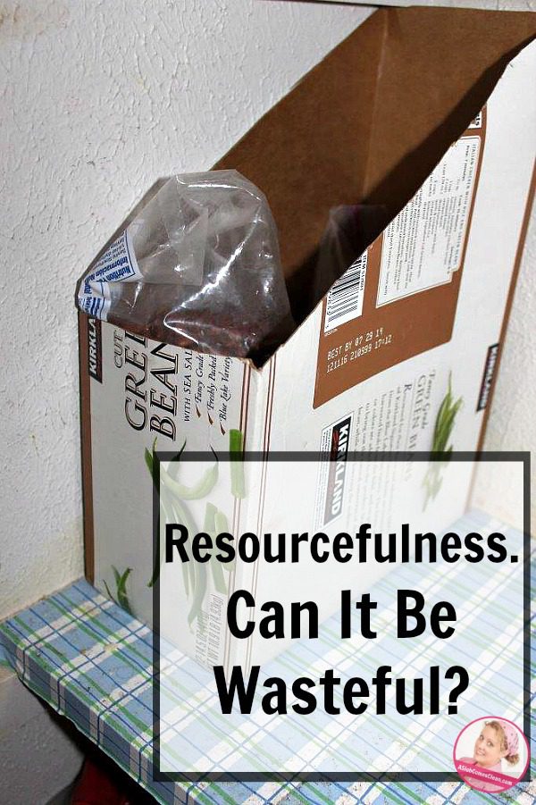 Resourcefulness Can Be Wasteful. Really. cleaning decluttering my pantry at ASlobComesClean.com pin