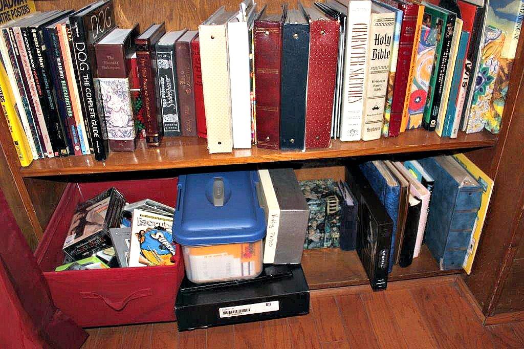 Bookshelf Straightened at ASlobcomesClean.com After
