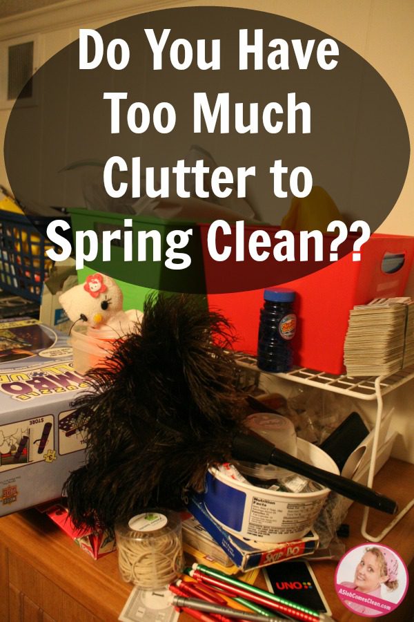 What do I do When I Have Too Much Clutter at ASlobComesClean.com